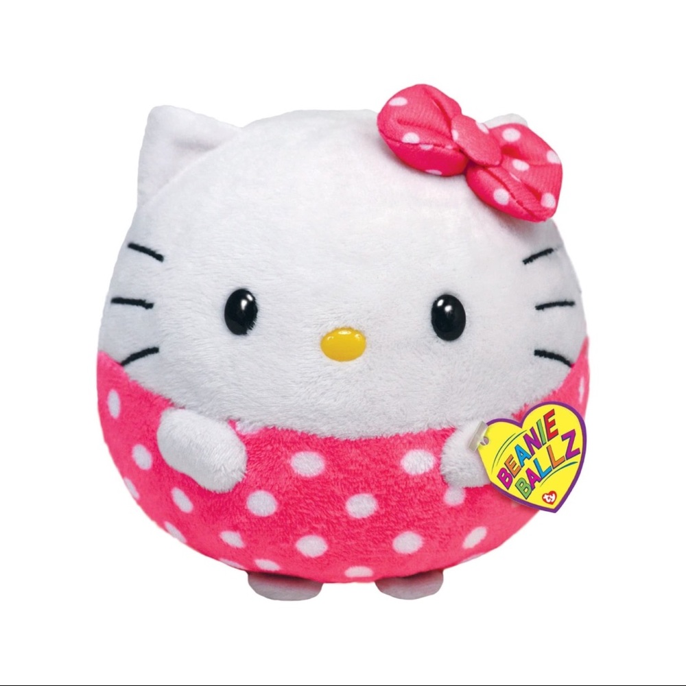 Ty Beanie Balls Baby Plush Hello Kitty
